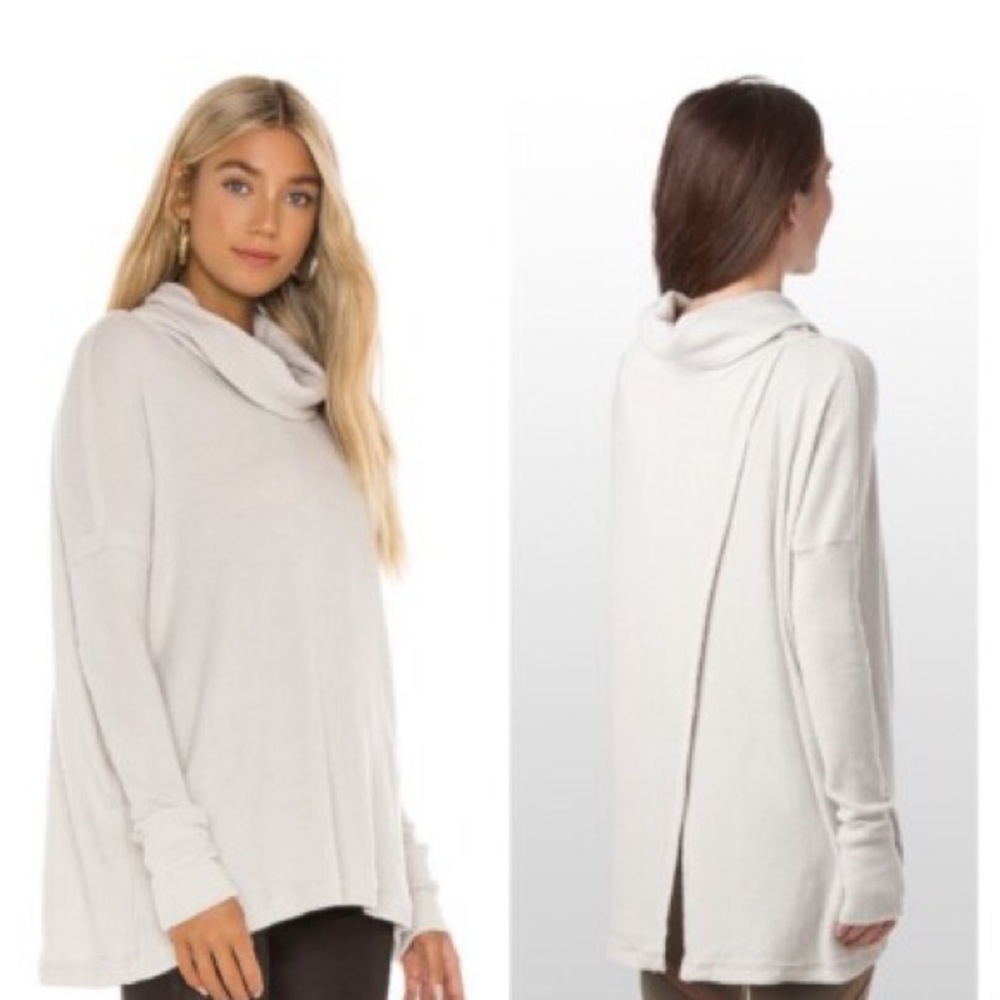 FREE PEOPLE Cozy Cream Cowl Neck Sweater XS